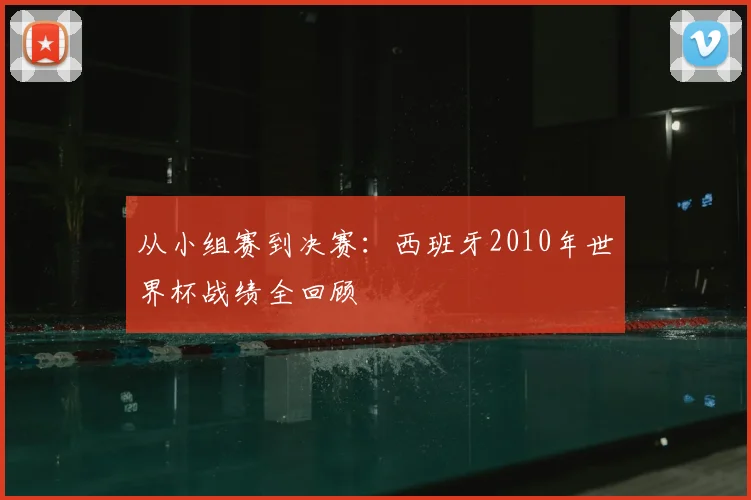 从小组赛到决赛：西班牙2010年世界杯战绩全回顾